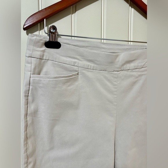 Chico's Tan Pull-On Slim Rivet Ankle Pants - Picture 3 of 5